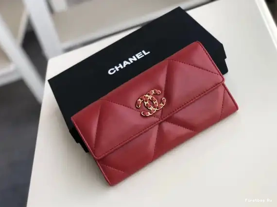 First Bag Ru CHANEL WALLET 19 LONG FLAP 0627
